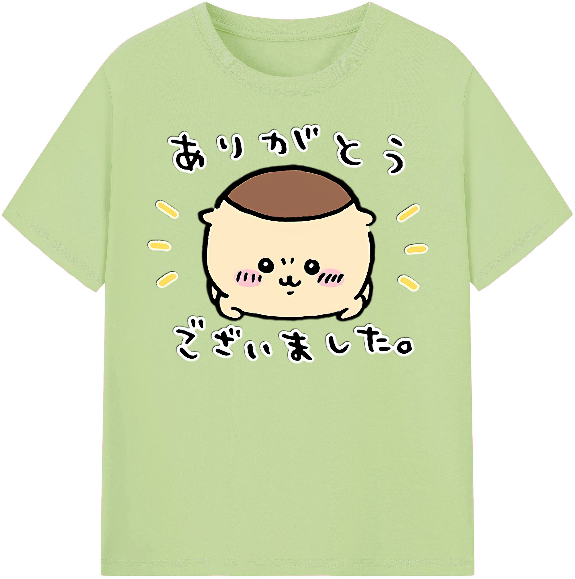 （画像用） ちいかわ くりまんじゅう Chii-kawa kuri manjū 綿100％半袖Tシャツ（フロントプリント）